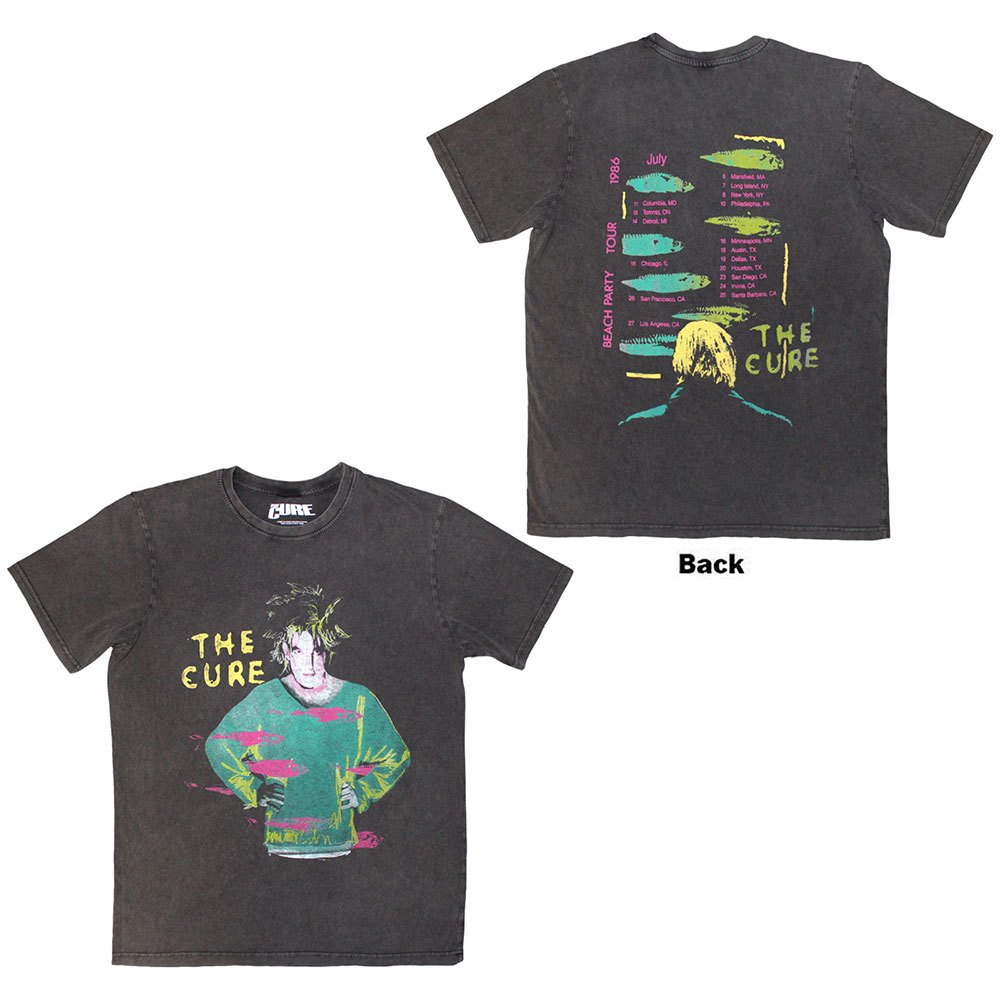 The Cure - Beach Party Tour '86 Heren Tshirt - Grijs